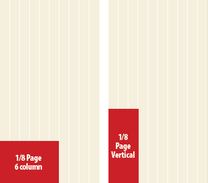 1/8 page horizontal and 1/8 page vertical